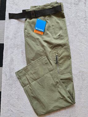 NEW Columbia sportswear Silver ridge utility, cargo pants w. belt, men 42/30
